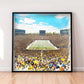 Michigan Stadium Print, Artist Drawn Football Stadium, Michigan Wolverines football
