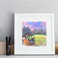 Comerica Park Print, Artist Drawn Baseball Stadium, Detroit Tigers Baseball