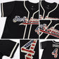 Custom Black Vintage USA Flag-Cream Authentic Baseball Jersey