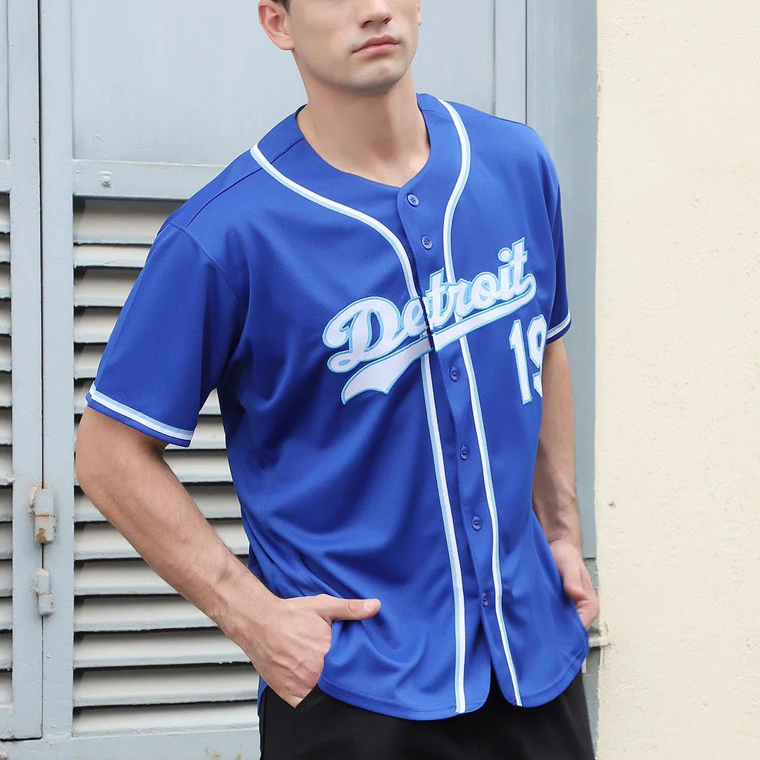 Custom Royal White-Light Blue Baseball Jersey