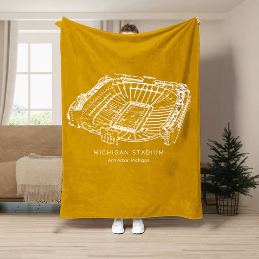 Michigan Stadium - Michigan Wolverines football, College Football Blanket