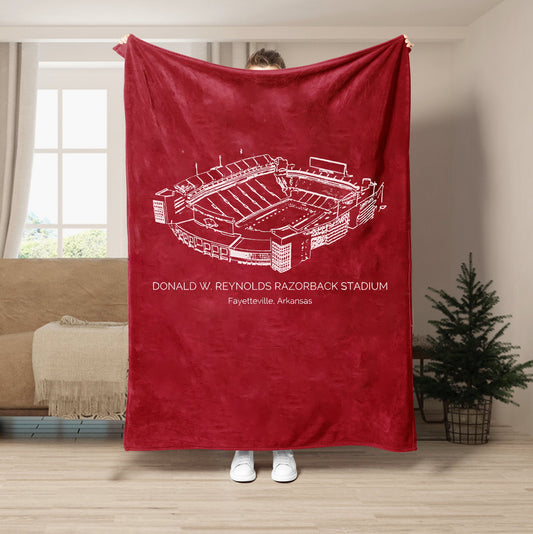 Donald W. Reynolds Razorback Stadium - Arkansas Razorbacks football,,College Football Blanket