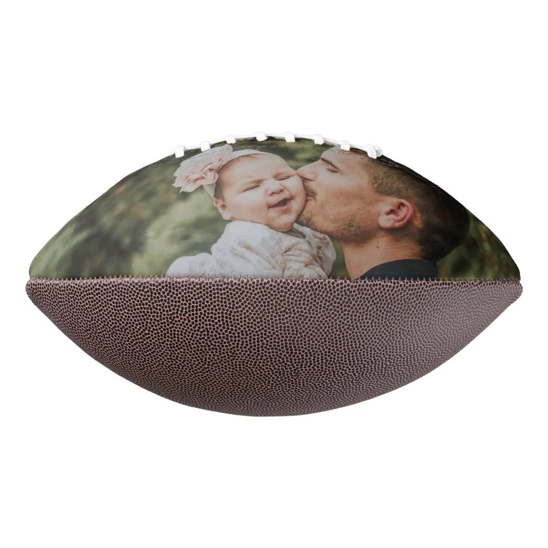 Personalized Best Bonus Dad Ever Custom Photo Football