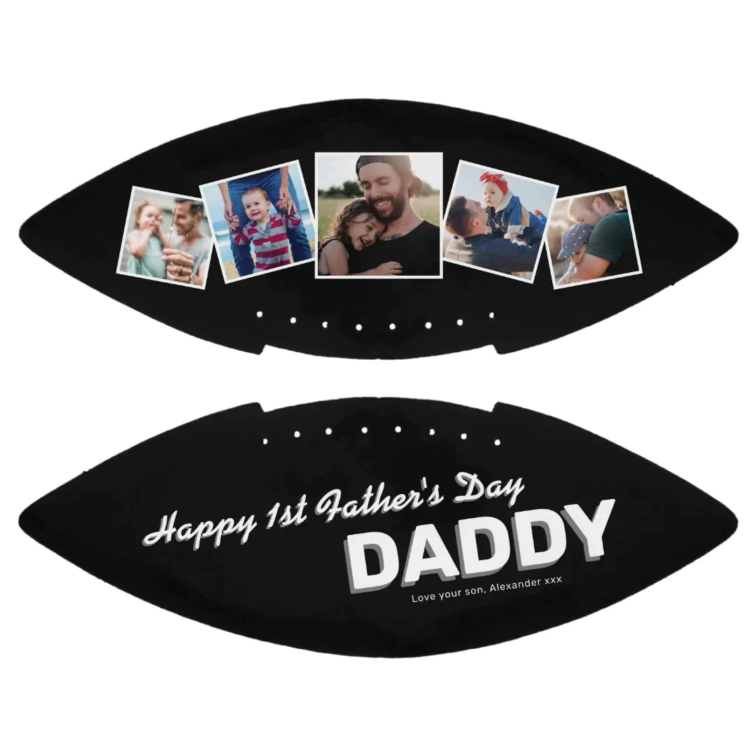 Happy 1st Father's Day Keepsake Football