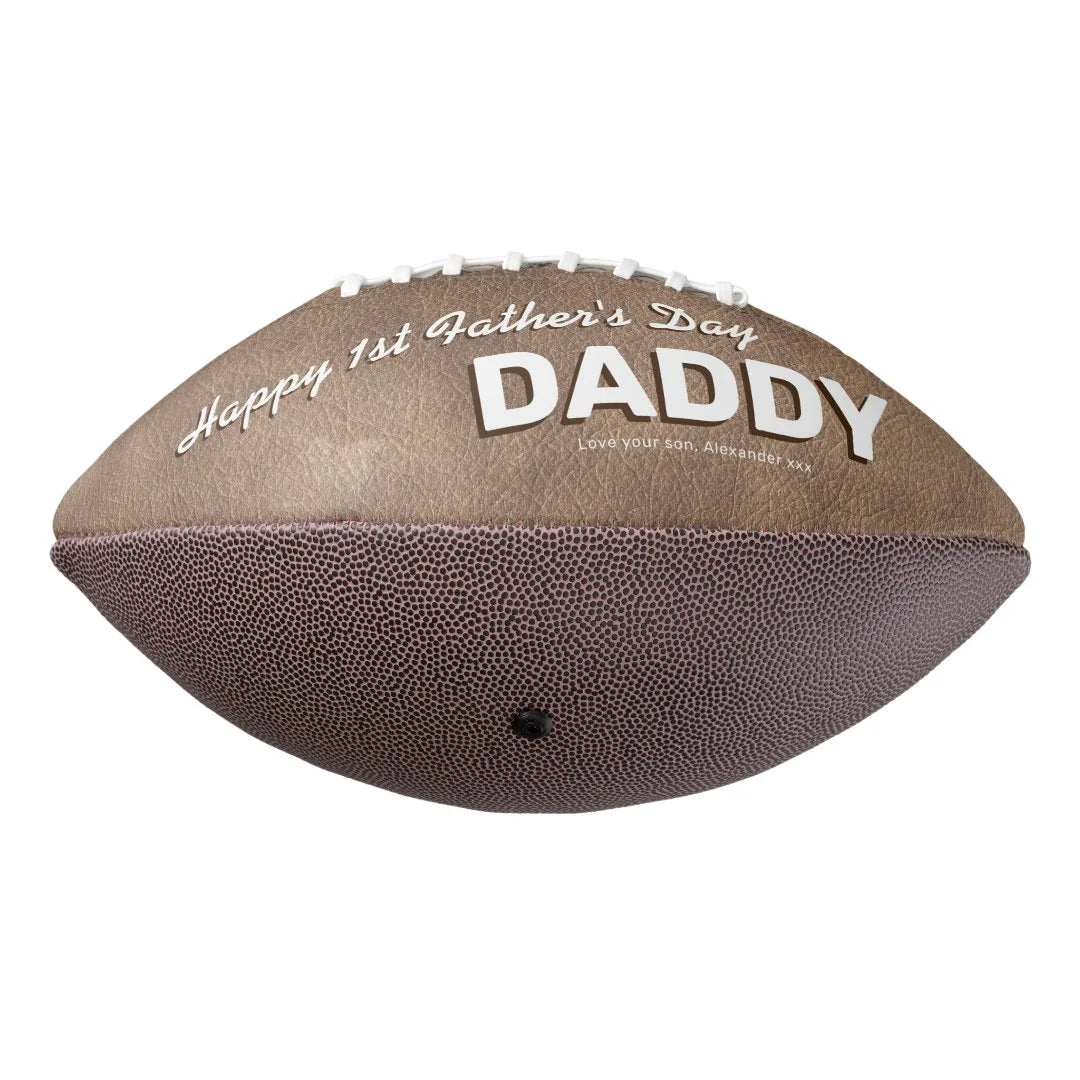 Vintage Happy 1st Father's Day Memento Football