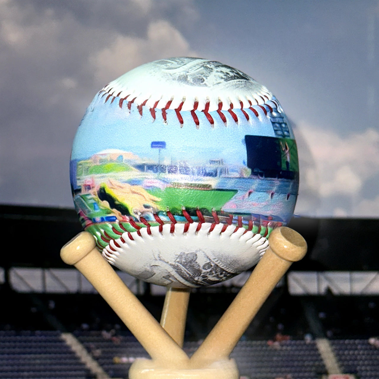 Angel Stadium Hand Drawn Stadium Baseballs