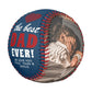 Best Dad Ever Red Heart Father's Day 2 Photo Baseball