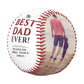 Red Best Dad Ever Father's Day 2 Photo Collage Baseball