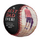 Red Best Dad Ever Father's Day 2 Photo Collage Baseball