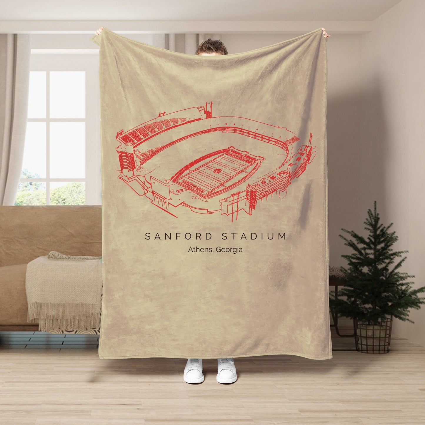 Sanford Stadium - Georgia Bulldogs football, College Football Blanket