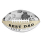 Rustic Best Dad Ever Father's Day 3 Photo Collage Football