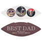 Best Dad Father 3 Photo Collage Football