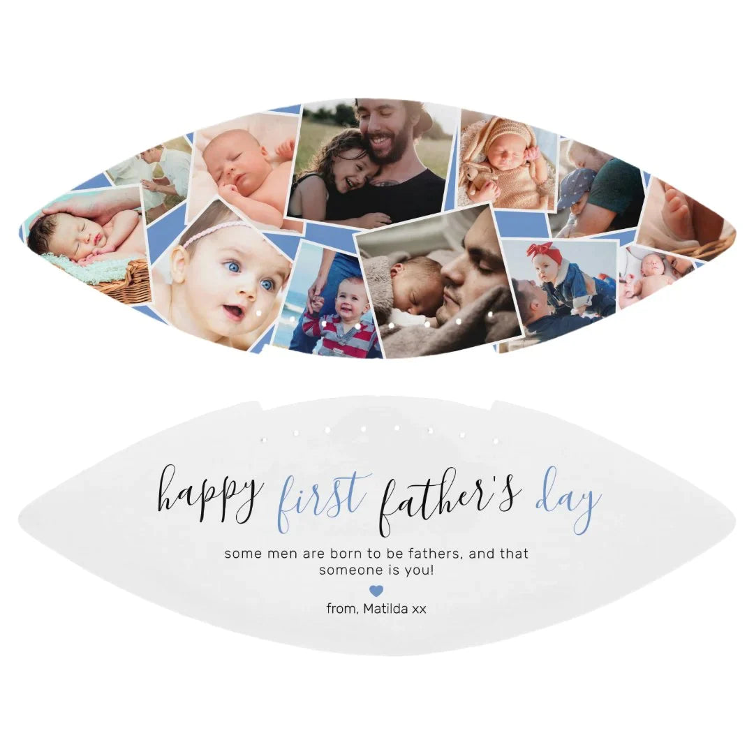 New Father Photo Collage Keepsake Football