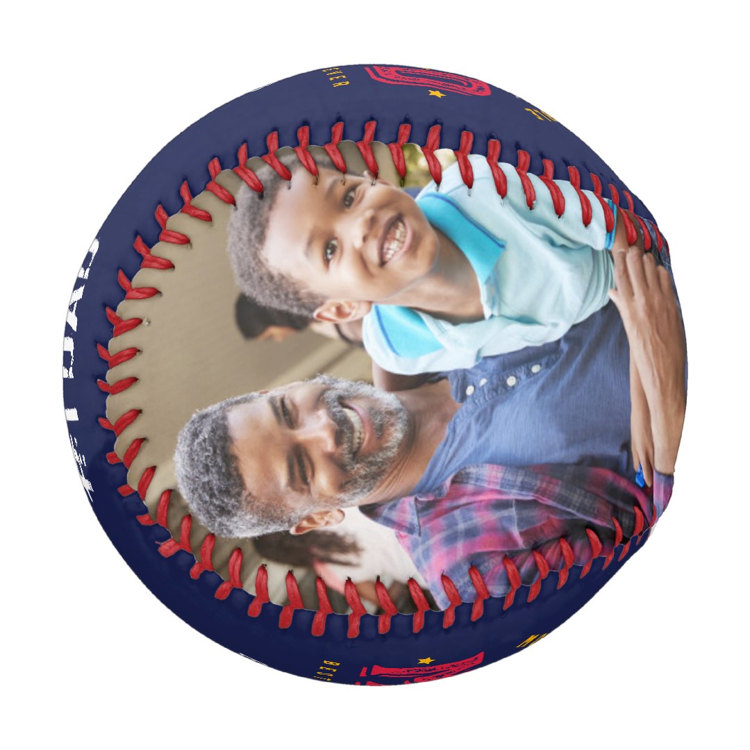 Most Valuable Dad | MVP Custom Two Photo Monogram Baseball